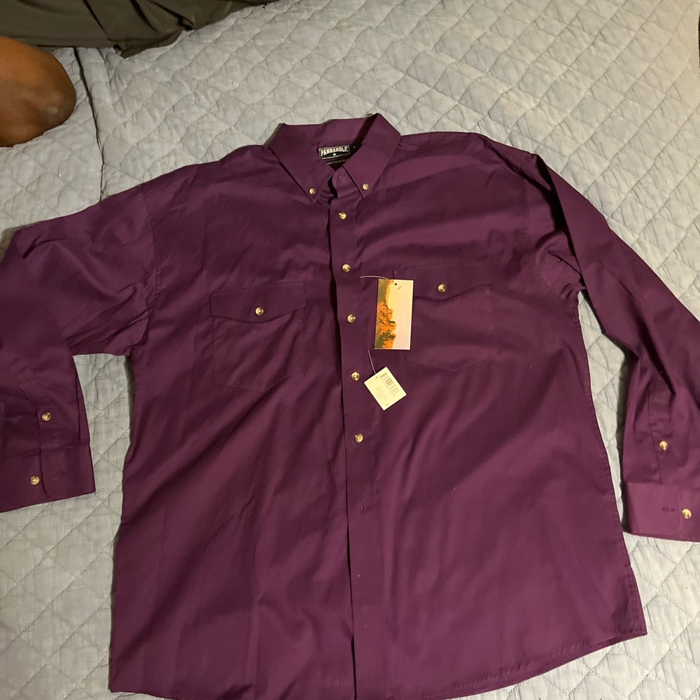 Panhandle Slim Deep Purple Casual Button-Down Shirt